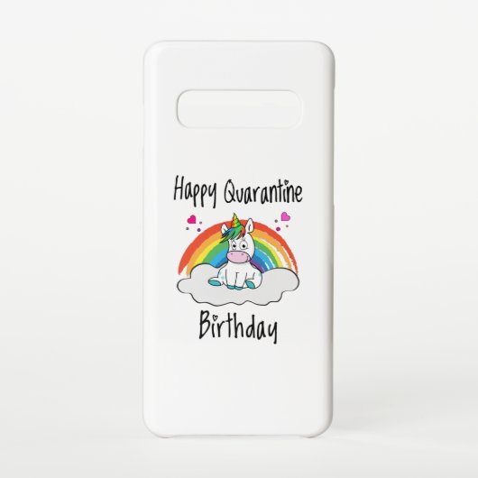 Quarantäne Birthday Unicorn Regenbogen Samsung Galaxy Hülle (Rückseite)
