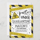 Quarantäne der Einladung zur Geburtstagspartei Vir (Vorderseite)