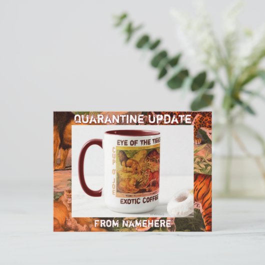 Quarantäne der Freunde und Familie der Postkarten (Stehend Vorderseite)