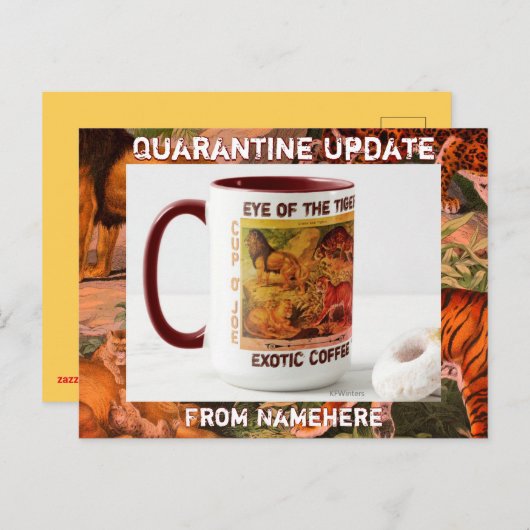 Quarantäne der Freunde und Familie der Postkarten (Vorne/Hinten)