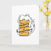 Quarantäne Drinks Miss You Grußkarte Karte (Gelbe Blume)