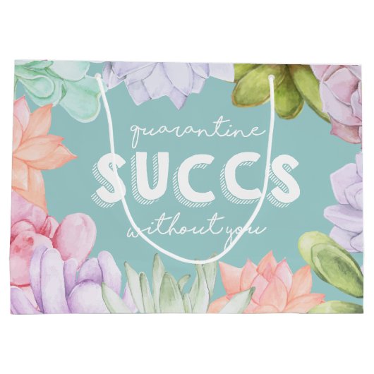 Quarantäne Erfolg ohne Sie Große Geschenktüte (Rückseite)