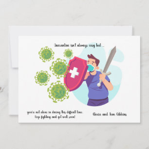 Quarantäne Ermutigung Get Well Card Ankündigung