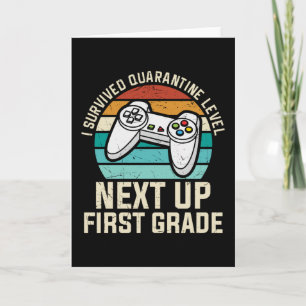 Quarantäne First Grade School Teacher Kids Gamer Karte