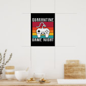 Quarantäne Game Night, Funny Gaming, Videospiele Poster (Küche)