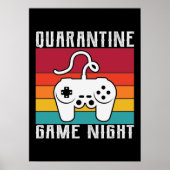 Quarantäne Game Night, Funny Gaming, Videospiele Poster (Vorne)