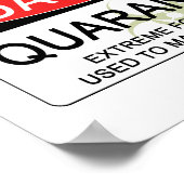 Quarantäne-Gefahrenzeichen Poster (Ecke)