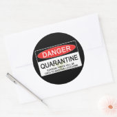 Quarantäne-Gefahrenzeichen Runder Aufkleber (Umschlag)