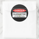 Quarantäne-Gefahrenzeichen Runder Aufkleber (Tasche)