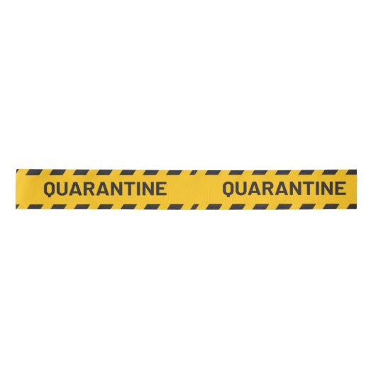 Quarantäne Gelb Satinband (Vorderseite)