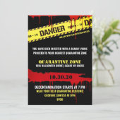 Quarantäne-Halloween-Party Einladung (Stehend Vorderseite)