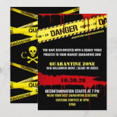 Quarantäne-Halloween-Party Einladung (Vorne/Hinten)