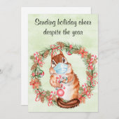 Quarantäne - Holiday Cheer trotz Jahr Feiertagskarte (Vorne/Hinten)