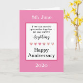 Quarantäne-Jubiläumskarte Karte (Gelbe Blume)