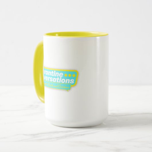 Quarantäne-Konversationen COVID-19 Tasse (Vorderseite Links)