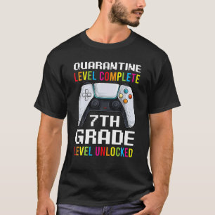 Quarantäne-Level abgeschlossen Siebte Klasse zurüc T-Shirt