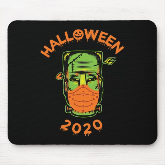 Quarantäne-o-ween frankenstein with Mask' Collecta Mousepad (Vorne)