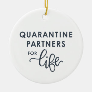 Quarantäne-Partner für das Leben Coronavirus (gr Keramik Ornament
