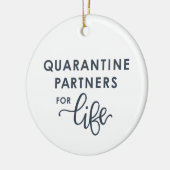 Quarantäne-Partner für das Leben | Coronavirus (gr Keramik Ornament (Links)