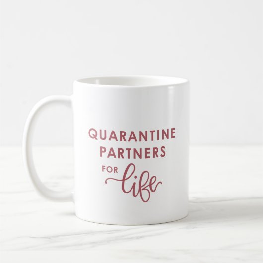 Quarantäne-Partner für Life Coronavirus (Rosa) Kaffeetasse (Links)
