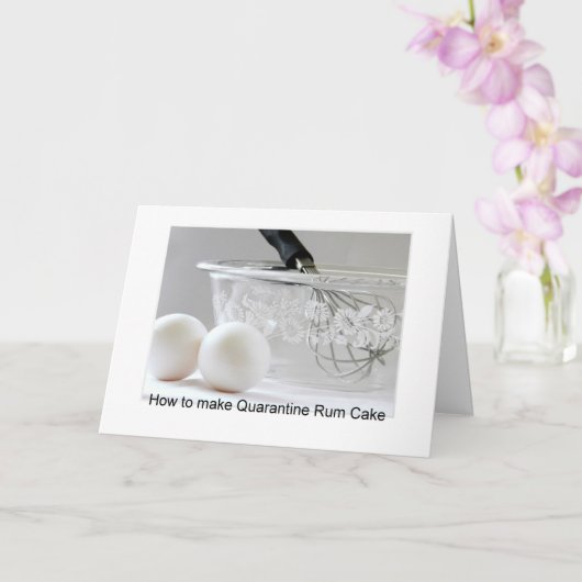 Quarantäne Rum Cake Card Karte (Orchidee)