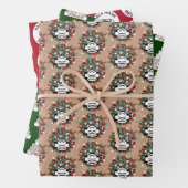 Quarantäne Trio COVID Pandemic Weihnachts-Set Gesc Geschenkpapier Set (Beispiel)