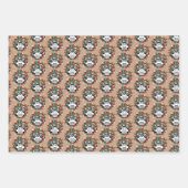 Quarantäne Trio COVID Pandemic Weihnachts-Set Gesc Geschenkpapier Set (Vorderseite)