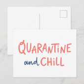 Quarantäne und Chill Postkarte (Vorne/Hinten)
