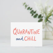 Quarantäne und Chill Postkarte (Stehend Vorderseite)