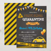 Quarantäne Virtual Birthday Einladung (Vorne/Hinten)