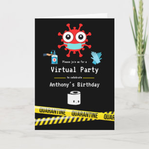 Quarantäne Virtual Birthday Party Einladung