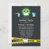 Quarantäne Virtual Birthday Party Einladung (Vorderseite)
