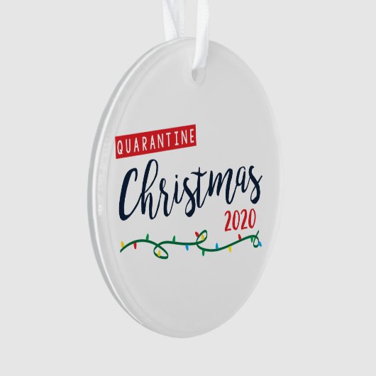 Quarantäne Weihnachten 2020 Ornament (Vorderseite)