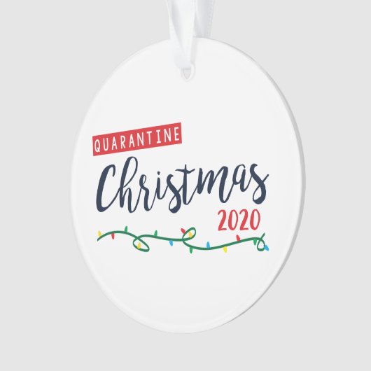 Quarantäne Weihnachten 2020 Ornament (Vorderseite)