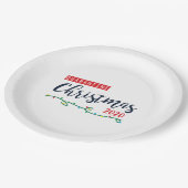 Quarantäne Weihnachten 2020 Papierplatte Pappteller (Schrägansicht)