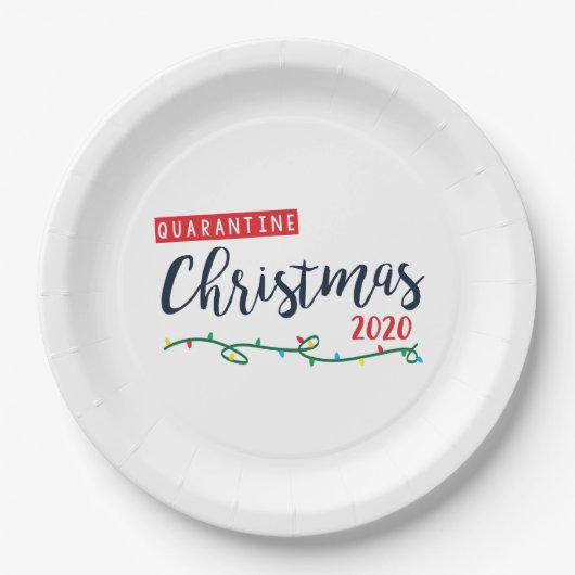 Quarantäne Weihnachten 2020 Papierplatte Pappteller (Vorderseite)