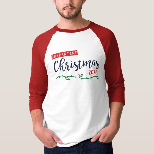 Quarantäne Weihnachten 2020 Raglan Shirt (Vorderseite)