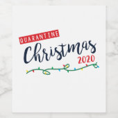 Quarantäne Weihnachten 2020 Weinsiegel Geschenk Weinetikett (Einzelnes Label)