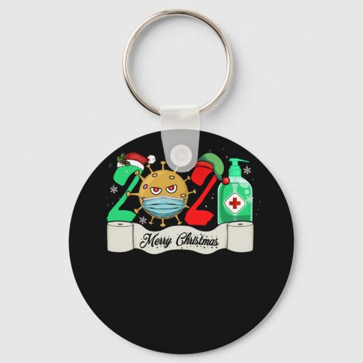 Quarantäne Weihnachten 2021 Geschenk soziale Dista Schlüsselanhänger (Vorderseite)