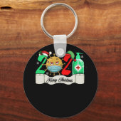 Quarantäne Weihnachten 2021 Geschenk soziale Dista Schlüsselanhänger (Vorderseite)