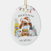 Quarantäne Weihnachten | Funny 2020 Keramik Ornament (Rechts)