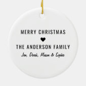 Quarantäne Weihnachten | Funny 2020 Keramik Ornament (Hinten)