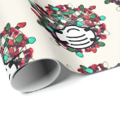 Quarantäne Weihnachts dekoriert Covid Pathogen Mas Geschenkpapier (Rolleneckpunkt)