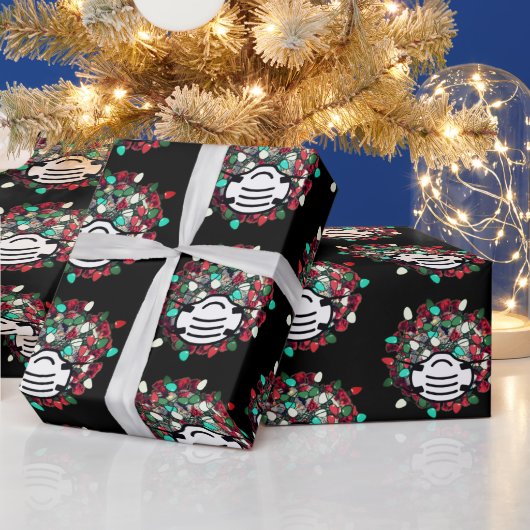 Quarantäne Weihnachts dekoriert Covid Pathogen Mas Geschenkpapier (Feiertage)