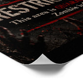 Quarantäne-Zombie-Ausbruch – Sperrgebiet Poster (Ecke)