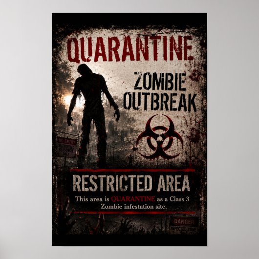 Quarantäne-Zombie-Ausbruch – Sperrgebiet Poster (Vorne)