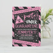 Quarantäne zum Einladen virtueller Zoom Einladung (Stehend Vorderseite)