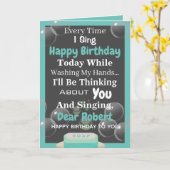 Quarantäne zum Geburtstag Personalisiert Karte (Gelbe Blume)