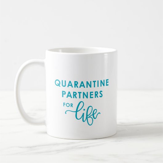 Quarantänepartner für das Leben| Coronavirus (blau Kaffeetasse (Links)