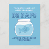 Quarantänesperre Fische in einer Schüssel werden S Postkarte (Vorderseite)